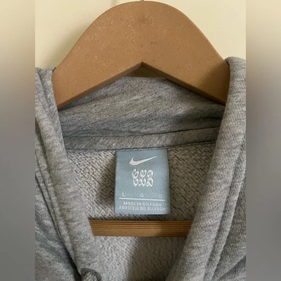 Nike x Drake CLB Certified Lover Boy Center Swoosh Gray Pullover Hoodie Size L - Picture 2 of 6